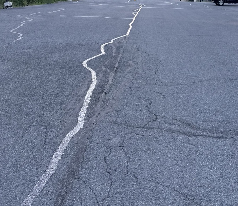 Crack filling work by Elevated Asphalt