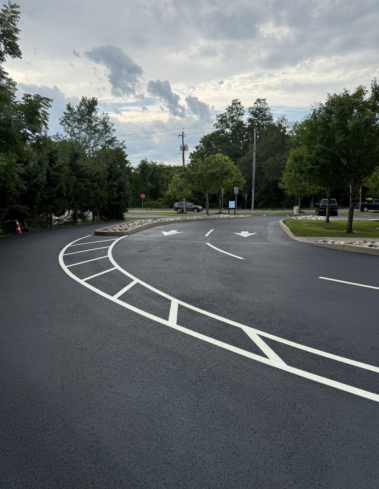 Parking lot striping