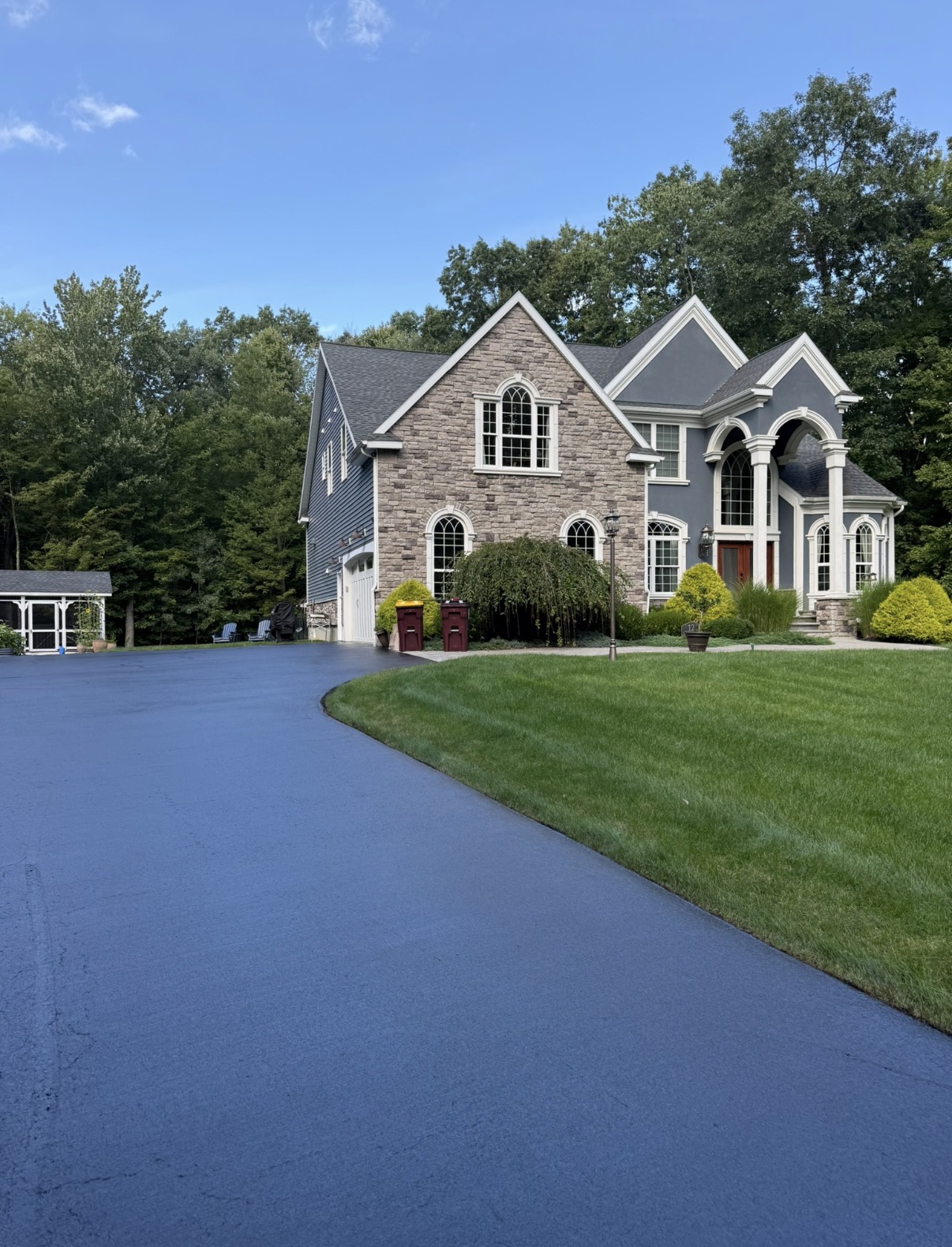 Finished driveway project by Elevated Asphalt