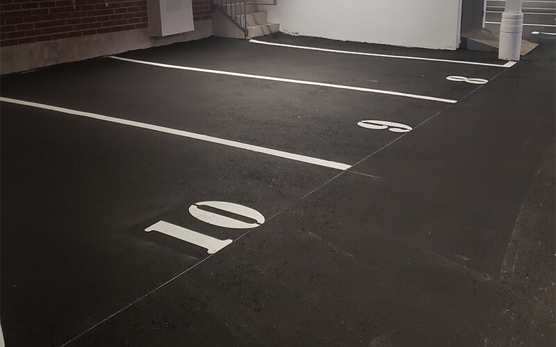 Parking lot striping