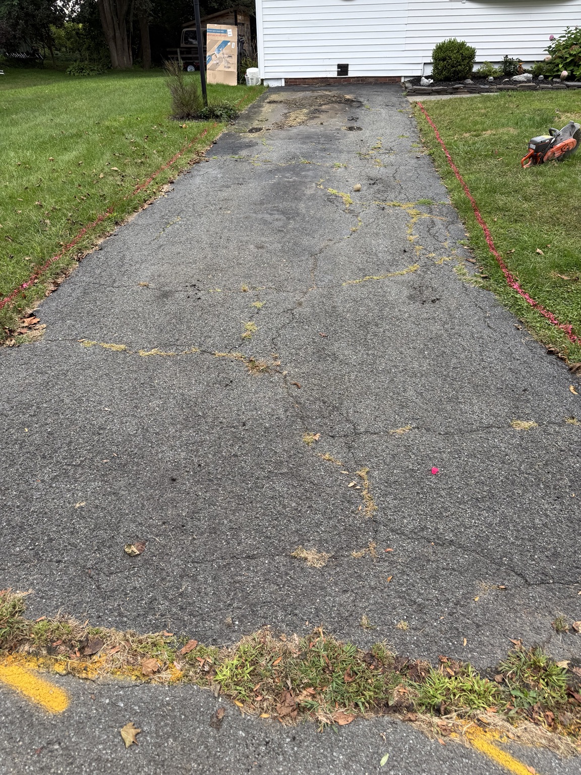 Driveway stone base preparation